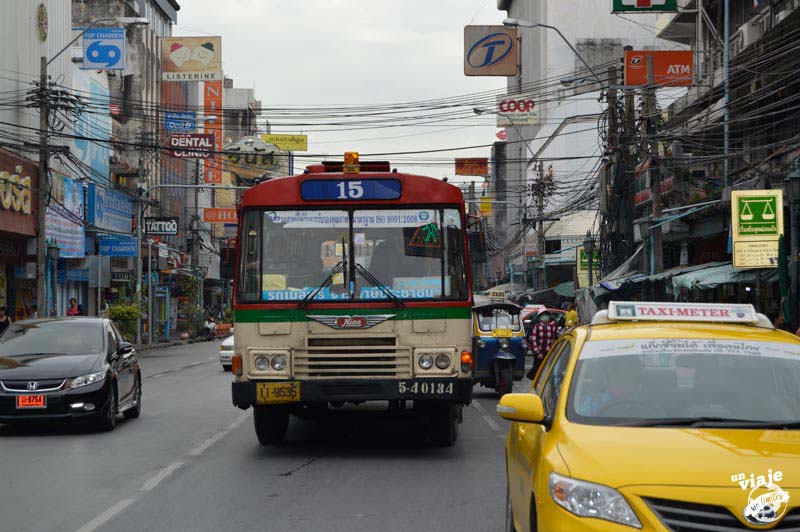 Los transportes de Bangkok, Tailandia.