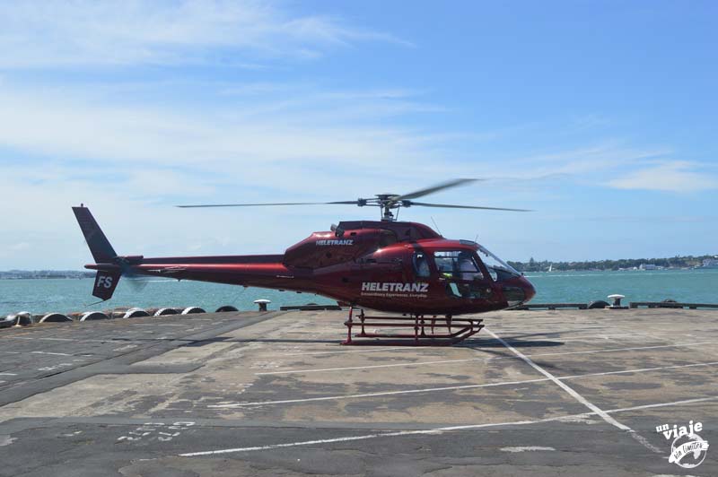 Helicóptero en el día nacional de Nueva Zelanda.