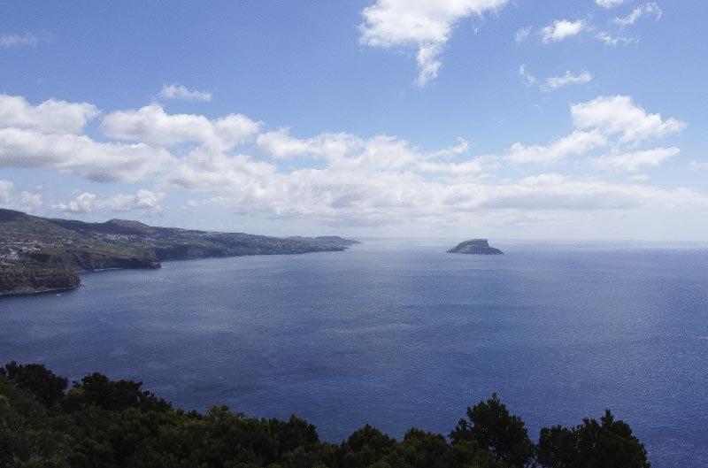 Mirador del monte do brasil en terceira, islas azores.