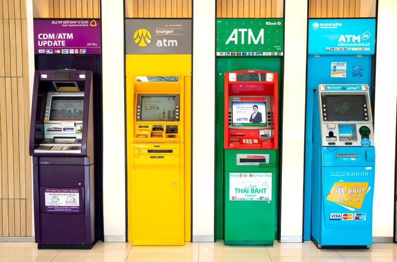 cajeros de tailandia, sacar dinero