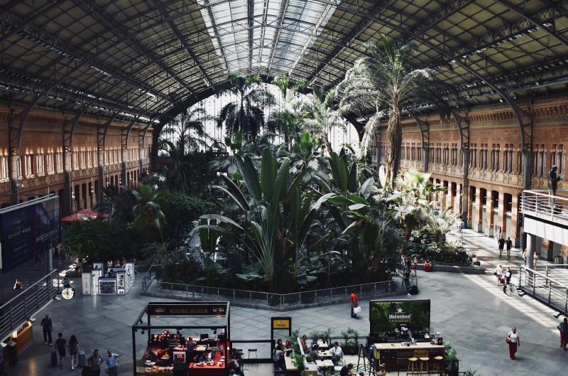 Estación de atocha de Madrid, españa.