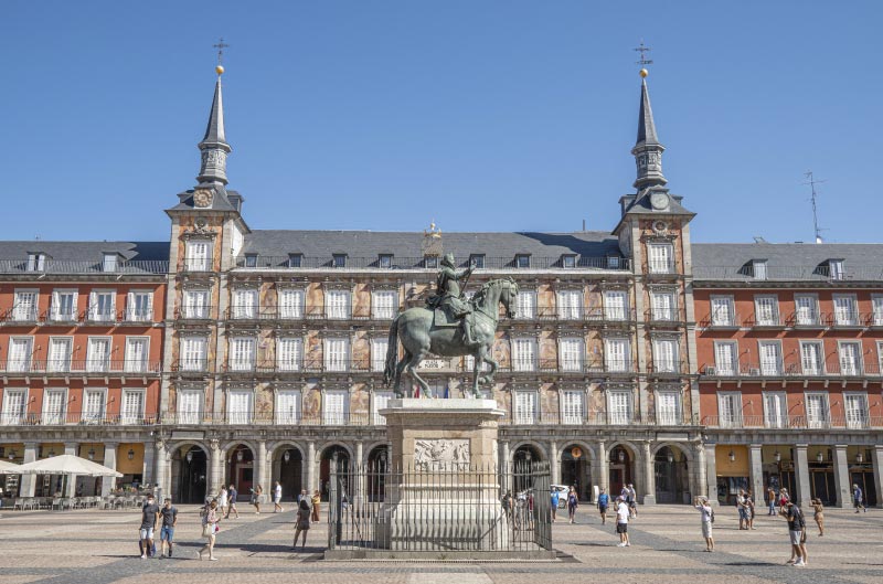 Plaza mayor, que ver gratis en Madrid.