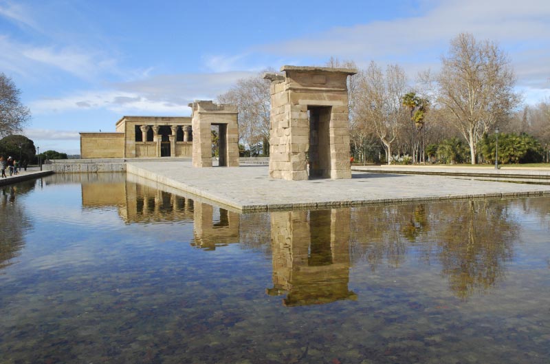 Templo de debod, en Madrid.