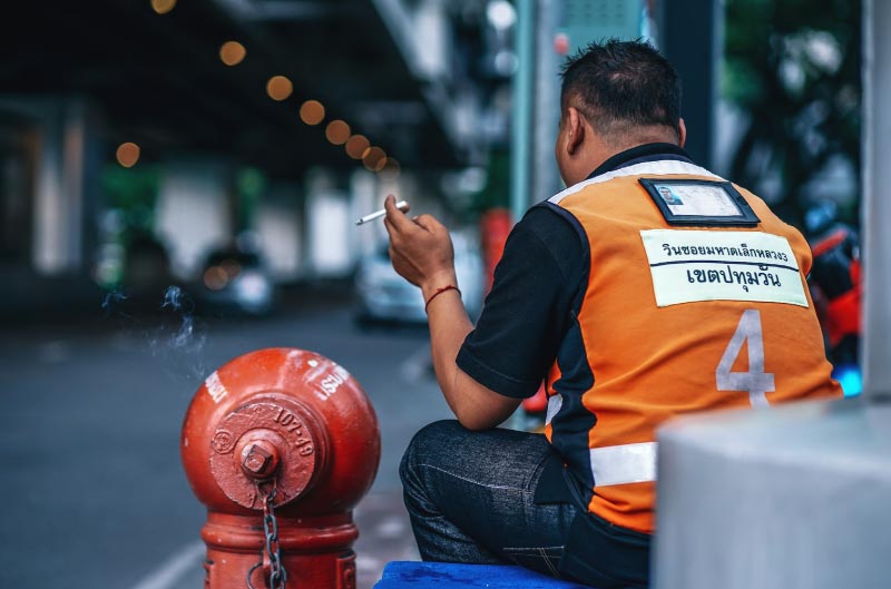 Mototaxi, transporte público en Bangkok.