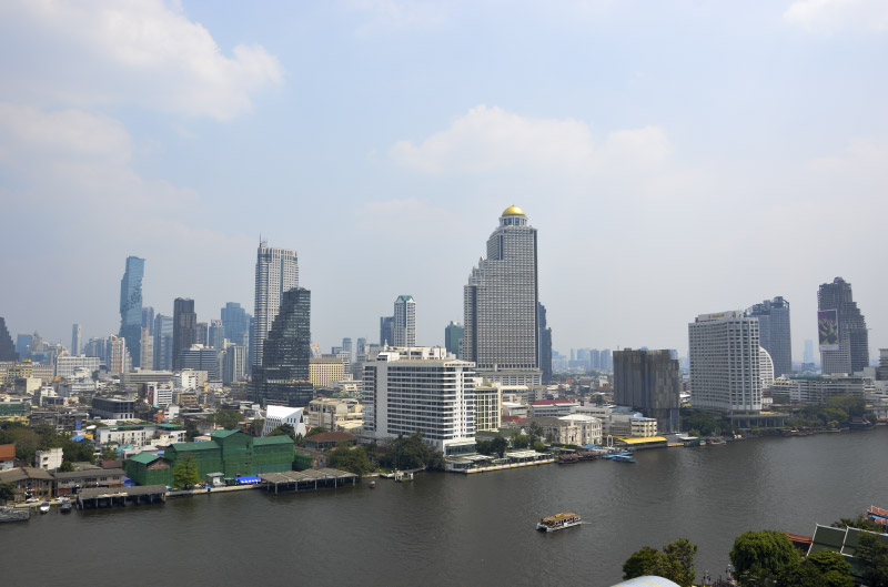 Vistas desde la terraza del ICONSIAM en Bangkok.