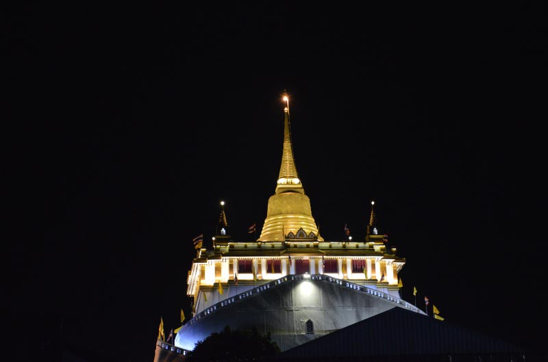 Templo golden mountain de Bangkok.