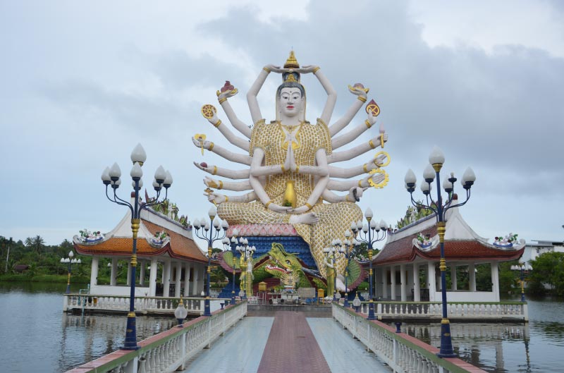 Templo wat plai laem, en koh samui, tailandia.