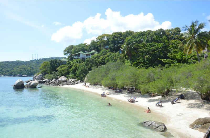Freedom beach, playa de koh tao, tailandia.