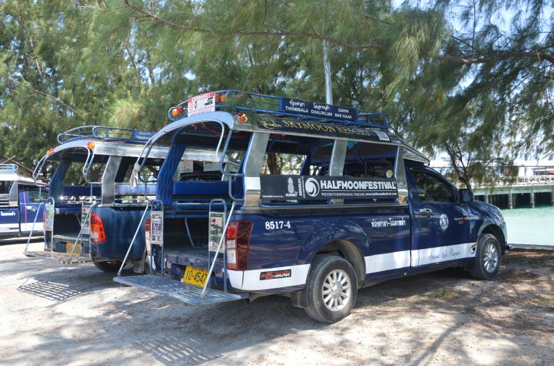 Taxis para moverse en Koh Phangan