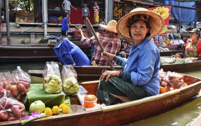 Mercado Flotante Damnoen Saduak y Mercado del Tren