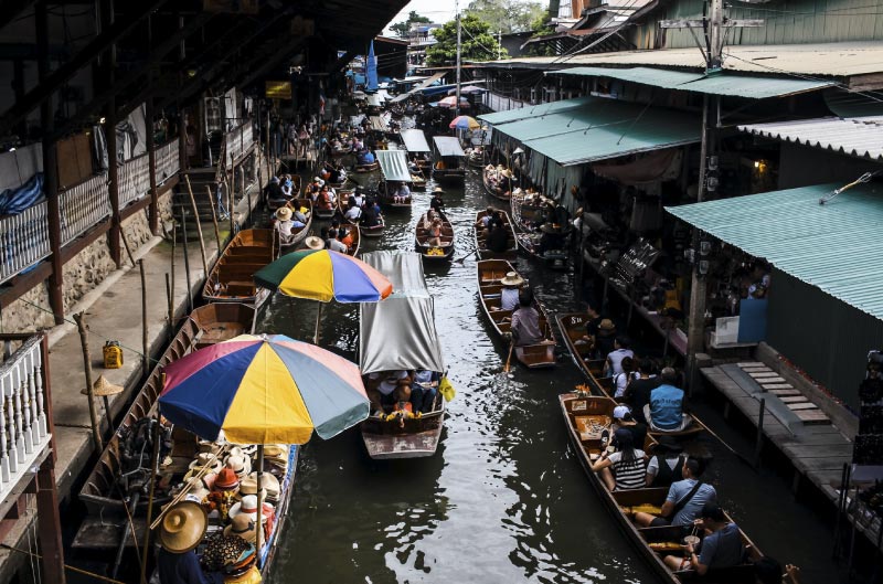 Damnoen Saduak, el mercado flotante de Bangkok